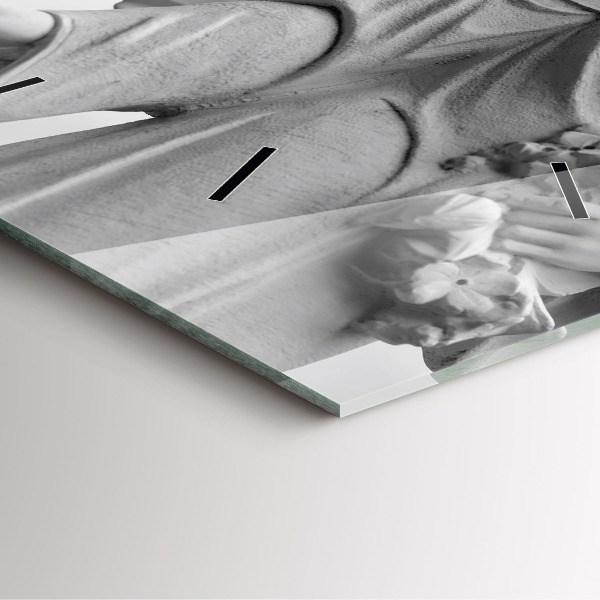 Štvorcové hodiny Stará socha anjela