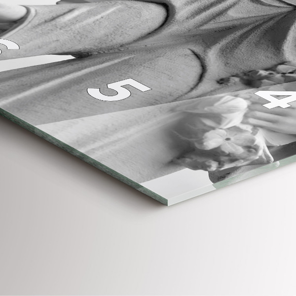 Štvorcové hodiny Stará socha anjela