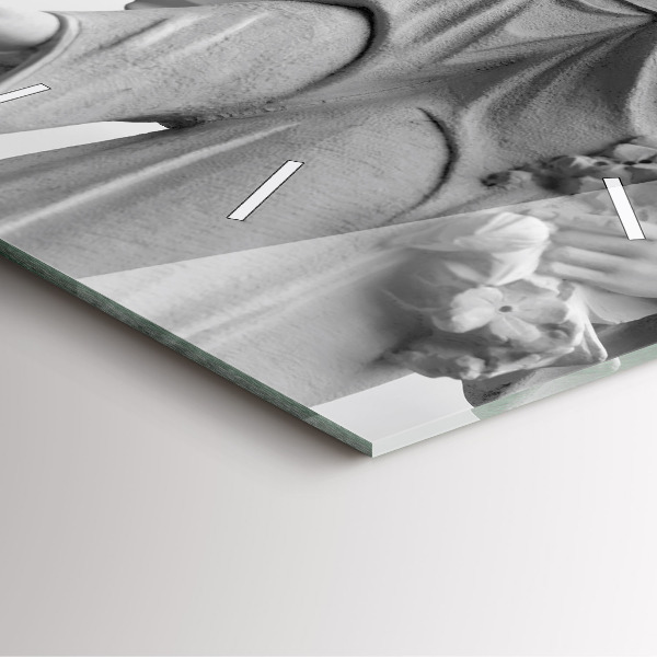 Štvorcové hodiny Stará socha anjela