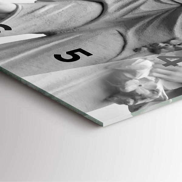 Štvorcové hodiny Stará socha anjela