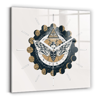 Štvorcové hodiny Fázy mesiaca a oko