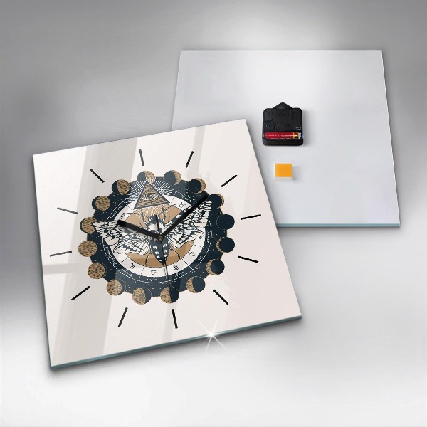 Štvorcové hodiny Fázy mesiaca a oko