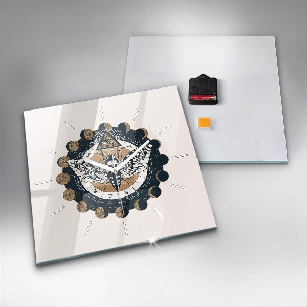 Štvorcové hodiny Fázy mesiaca a oko