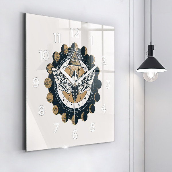 Štvorcové hodiny Fázy mesiaca a oko