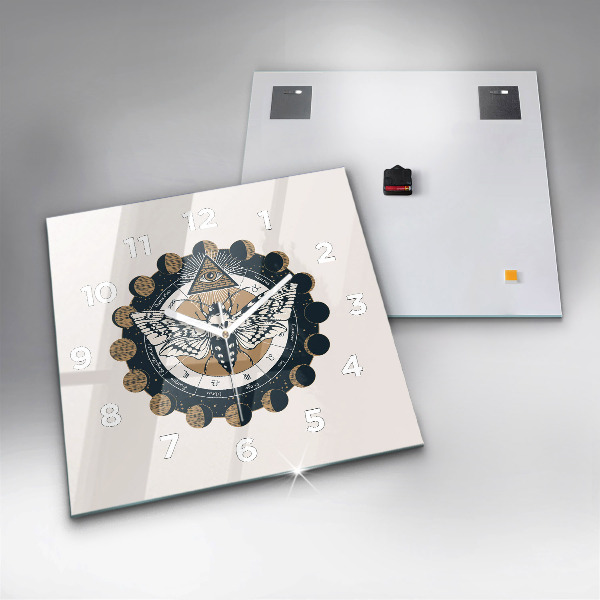 Štvorcové hodiny Fázy mesiaca a oko