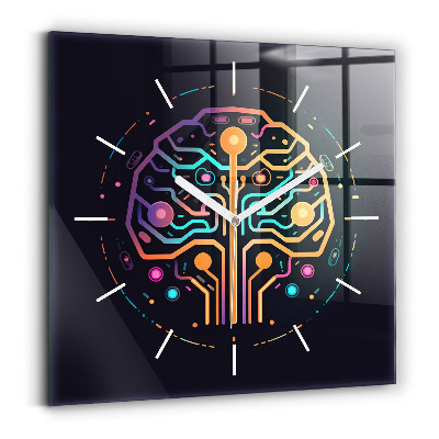 Štvorcové hodiny Farebná abstrakcia