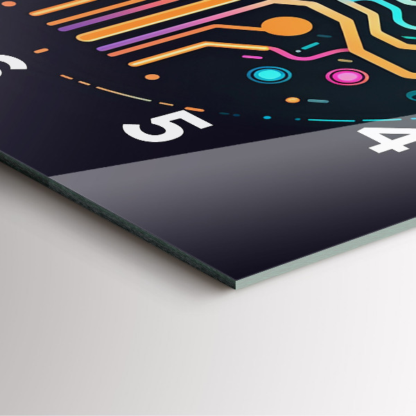 Štvorcové hodiny Farebná abstrakcia