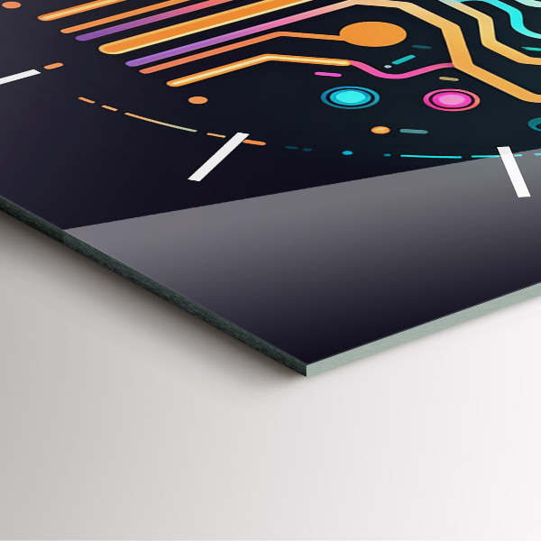 Štvorcové hodiny Farebná abstrakcia