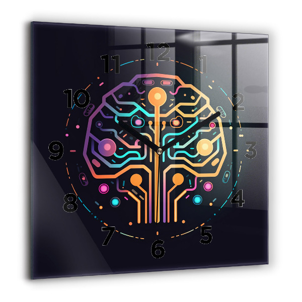 Štvorcové hodiny Farebná abstrakcia