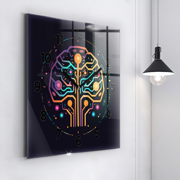 Štvorcové hodiny Farebná abstrakcia