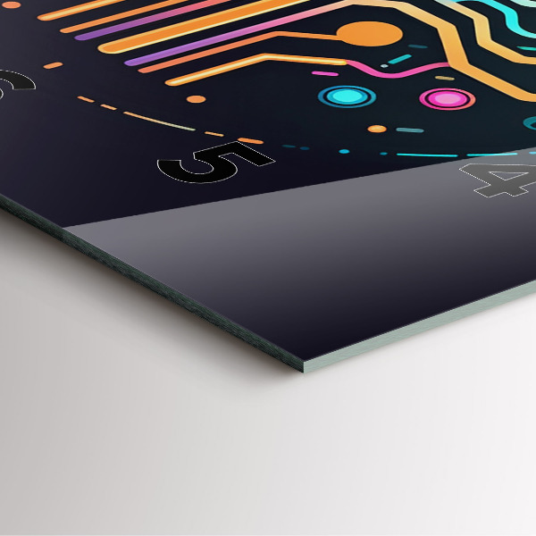 Štvorcové hodiny Farebná abstrakcia