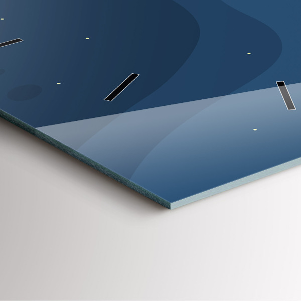 Štvorcové hodiny Modré vlny