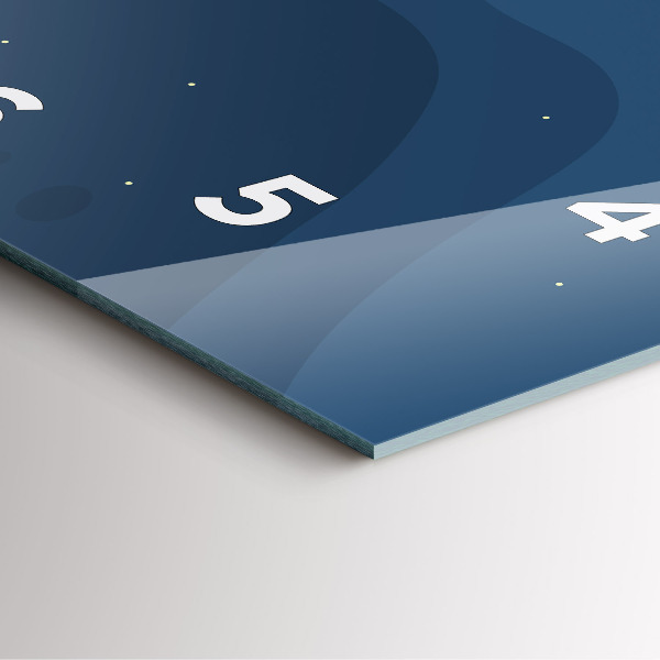 Štvorcové hodiny Modré vlny