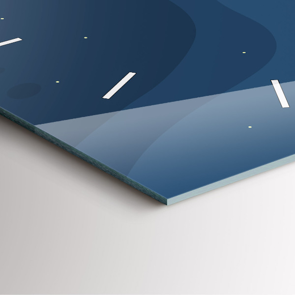 Štvorcové hodiny Modré vlny