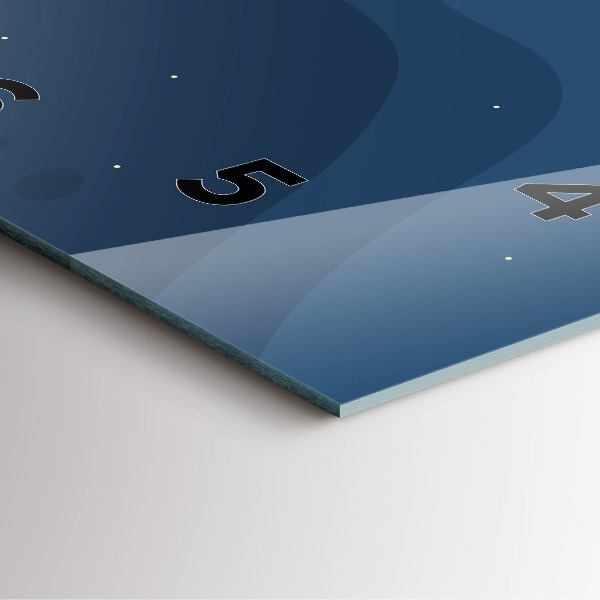 Štvorcové hodiny Modré vlny