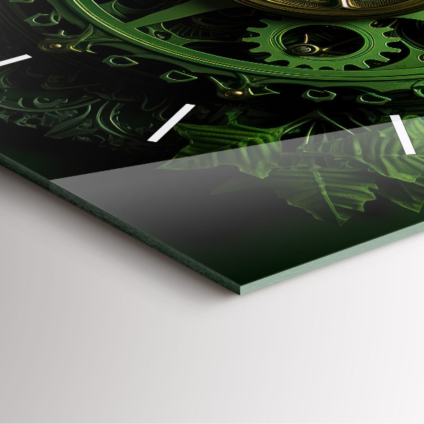 Štvorcové hodiny Zelený mechanizmus