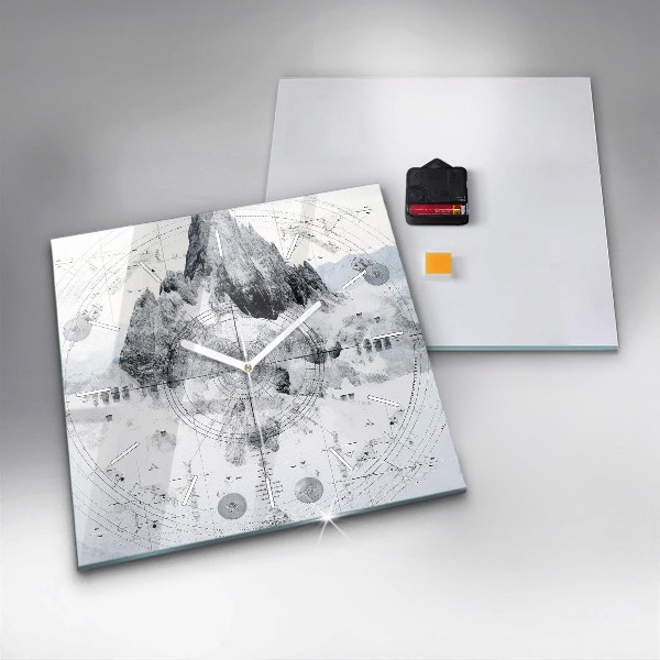 Štvorcové hodiny Kreslené hory