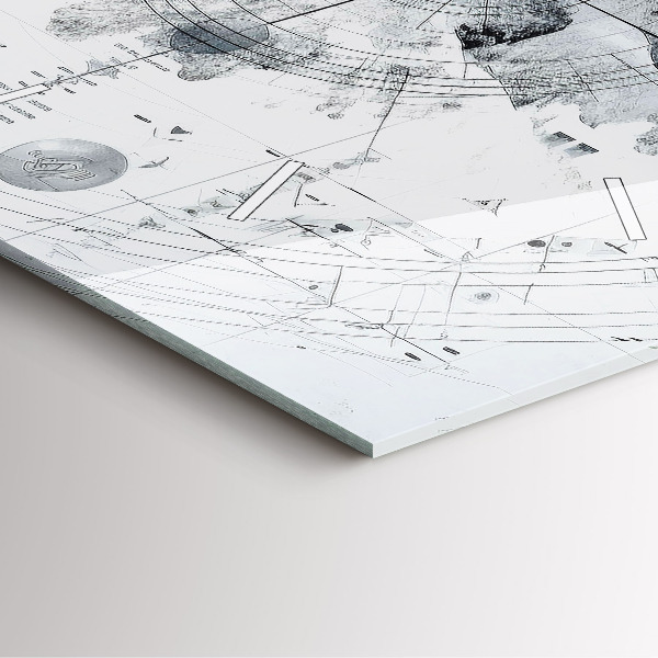 Štvorcové hodiny Kreslené hory