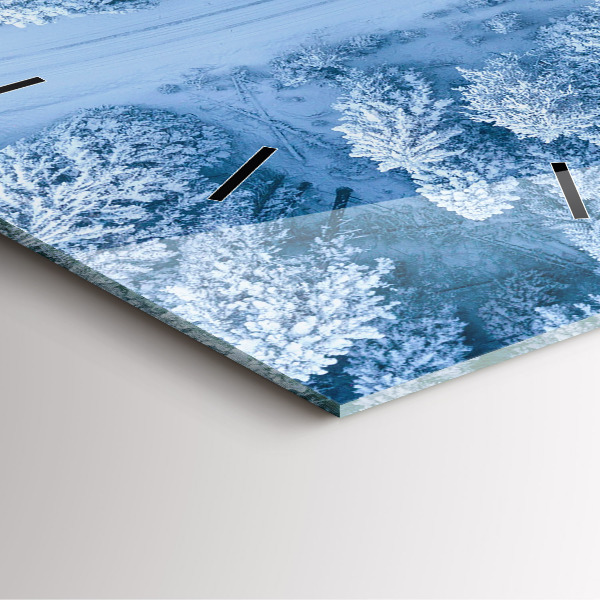 Štvorcové hodiny Les z dronu