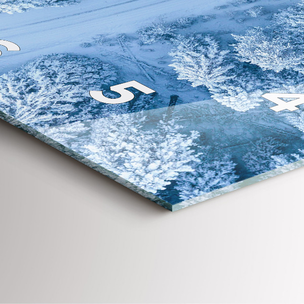 Štvorcové hodiny Les z dronu