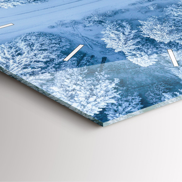 Štvorcové hodiny Les z dronu