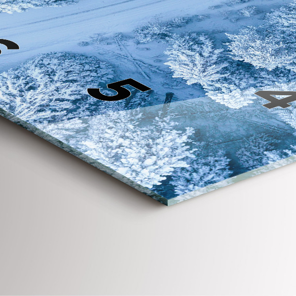 Štvorcové hodiny Les z dronu