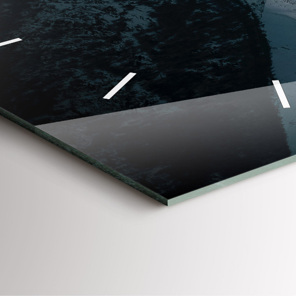 Štvorcové hodiny Západ slnka v horách