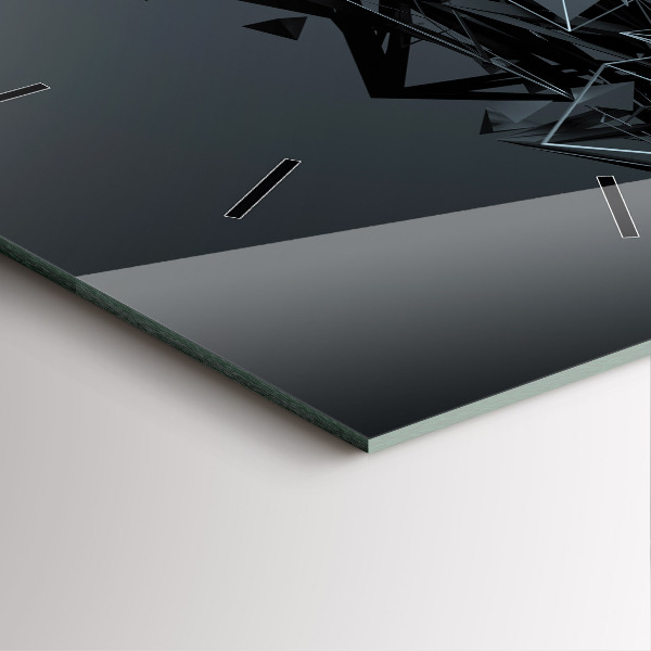 Štvorcové hodiny Čierna abstrakcia