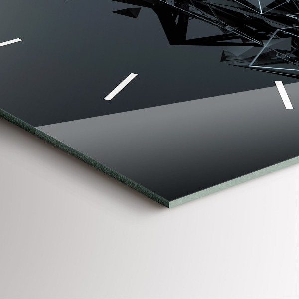 Štvorcové hodiny Čierna abstrakcia