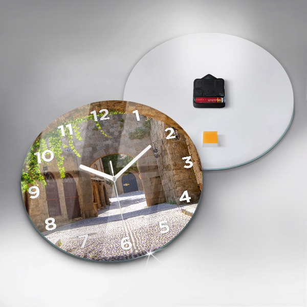 Okrúhle hodiny Malebná ulica Rodosu