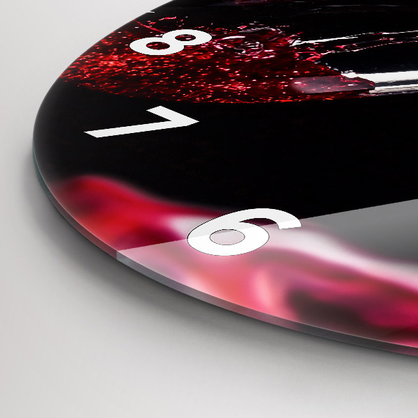 Okrúhle hodiny Červené víno