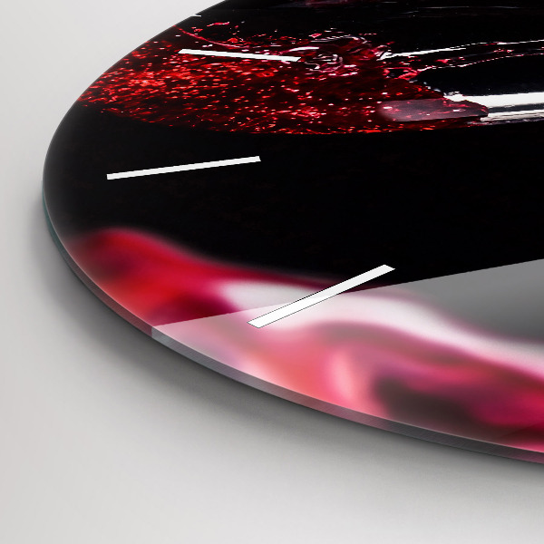 Okrúhle hodiny Červené víno