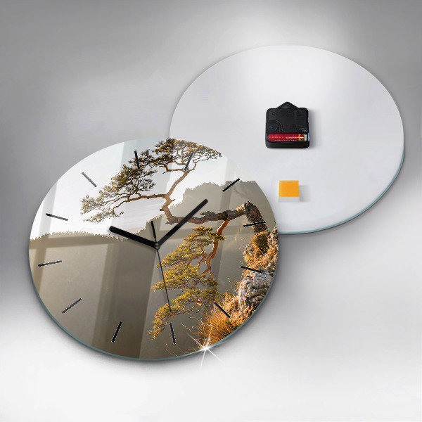 Okrúhle hodiny Strom v horách