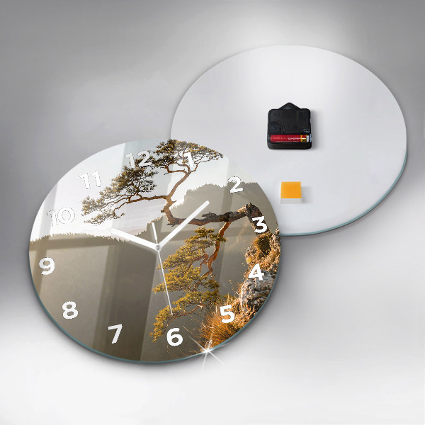 Okrúhle hodiny Strom v horách