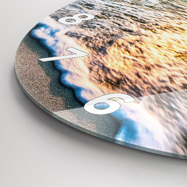 Okrúhle hodiny Pláž, more a piesok