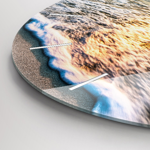 Okrúhle hodiny Pláž, more a piesok