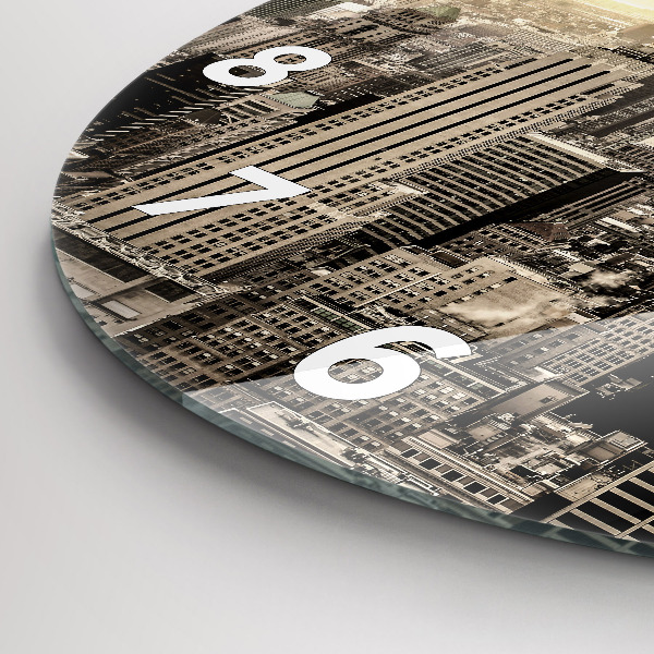 Okrúhle hodiny Mrakodrap v New Yorku