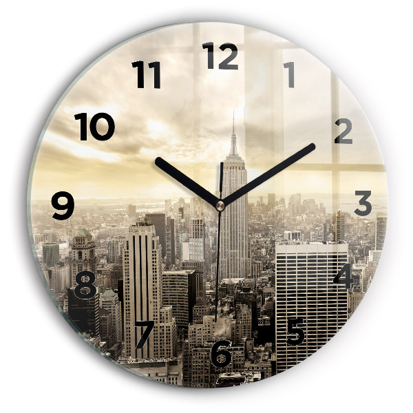 Okrúhle hodiny Mrakodrap v New Yorku