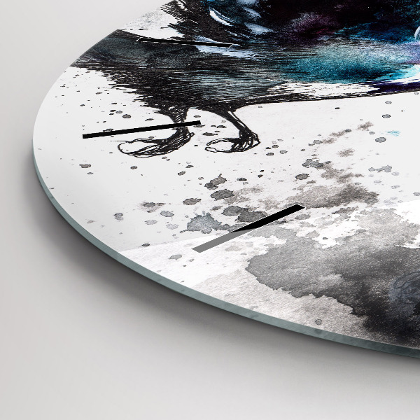 Okrúhle hodiny Maľované vtáky