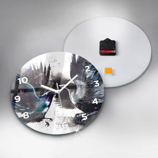 Okrúhle hodiny Maľované vtáky