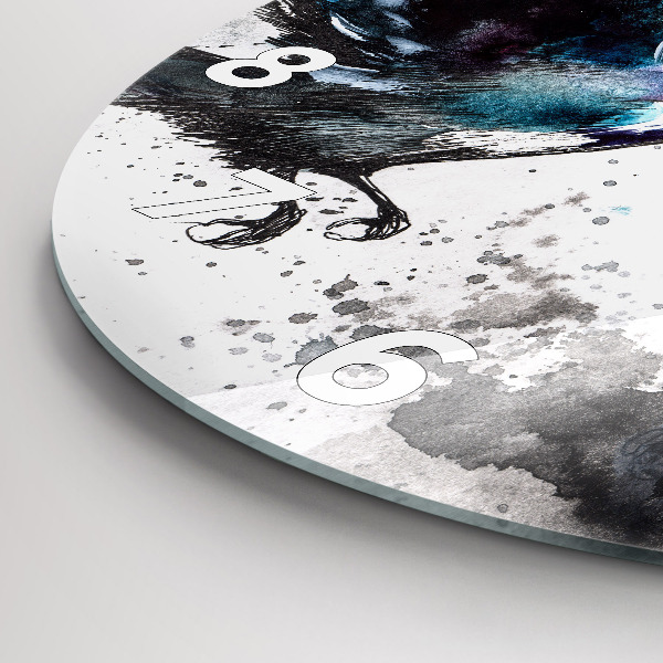 Okrúhle hodiny Maľované vtáky