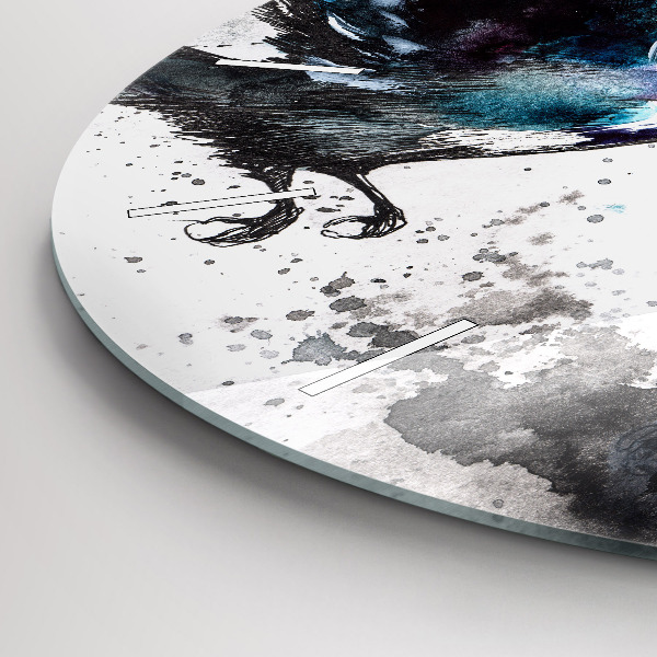 Okrúhle hodiny Maľované vtáky