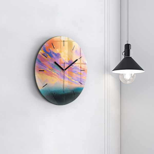 Okrúhle hodiny Abstrakcia oblohy