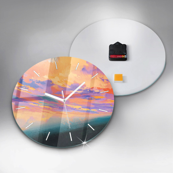 Okrúhle hodiny Abstrakcia oblohy