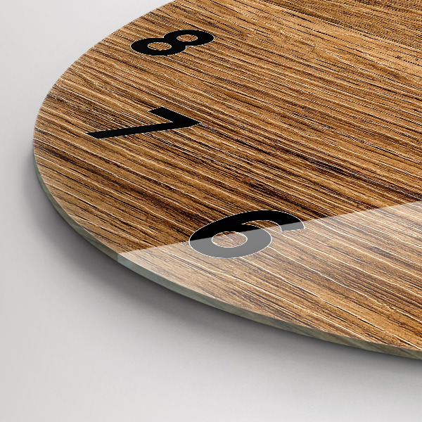 Okrúhle hodiny Svetlé drevo