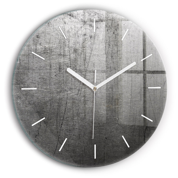 Okrúhle hodiny Kovová stena