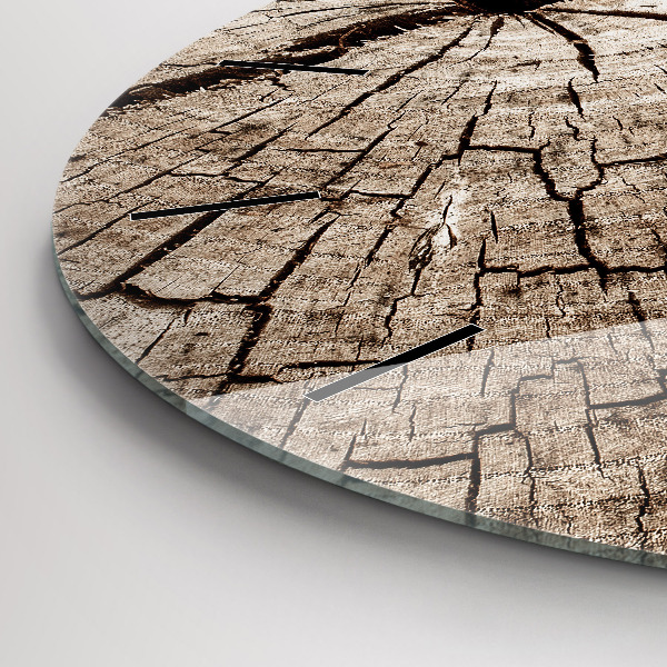 Okrúhle hodiny Starý drevený peň