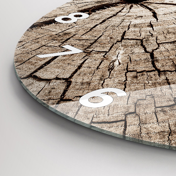 Okrúhle hodiny Starý drevený peň