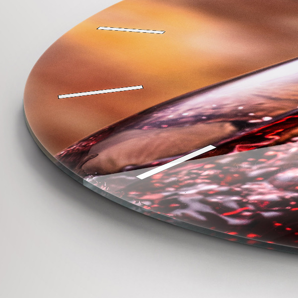 Okrúhle hodiny Pohárik červeného vína