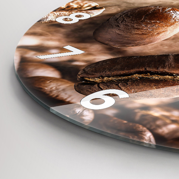 Okrúhle hodiny Kávové zrná